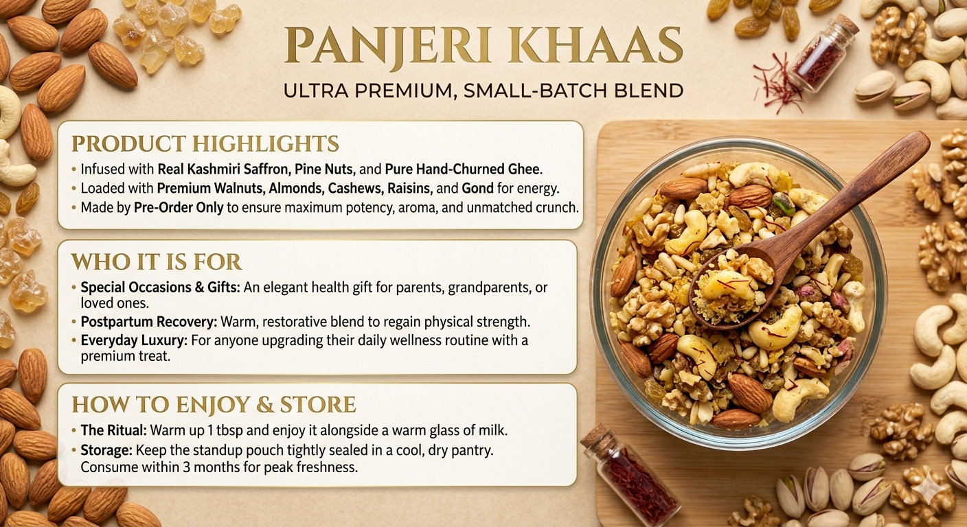 Panjeri Khaas (0.5 lb) — Premium Saffron & Pine Nut Energy Blend